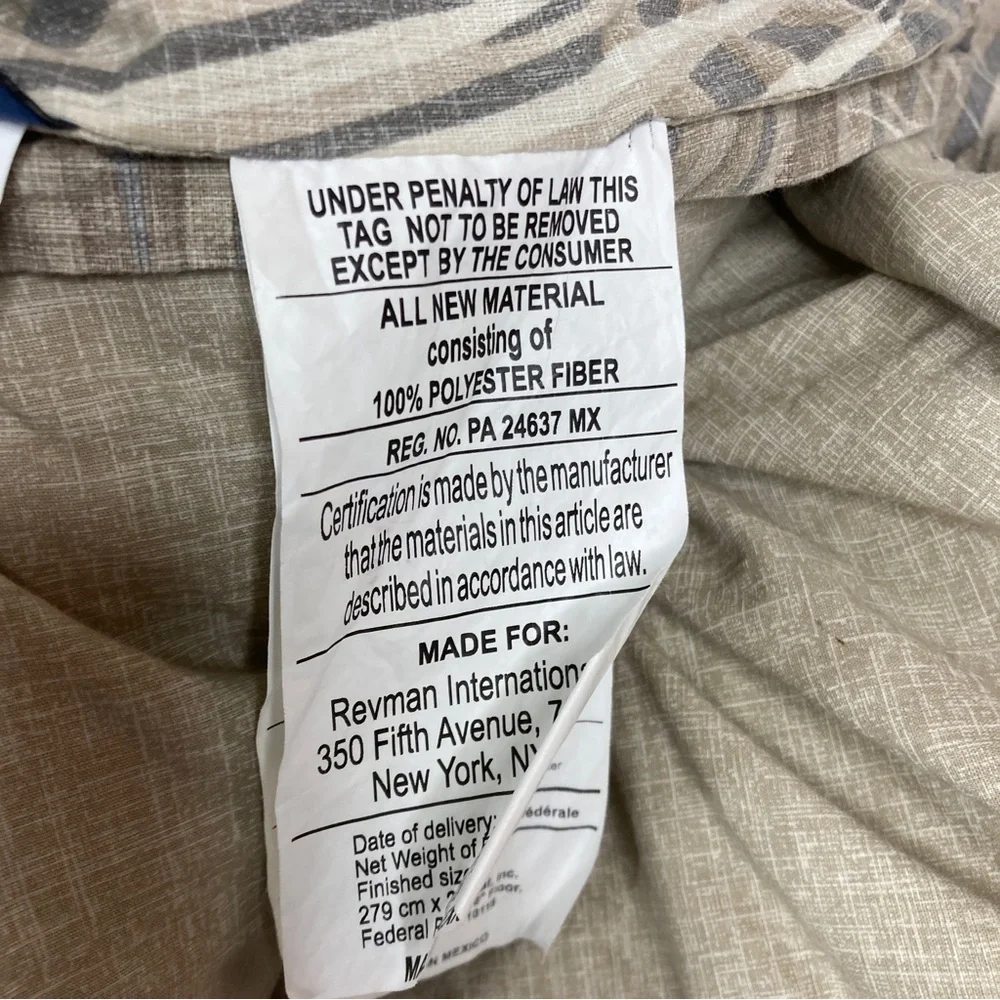 Tommy Bahama | KING Comforter Neutral Beige Green Palm Leaf